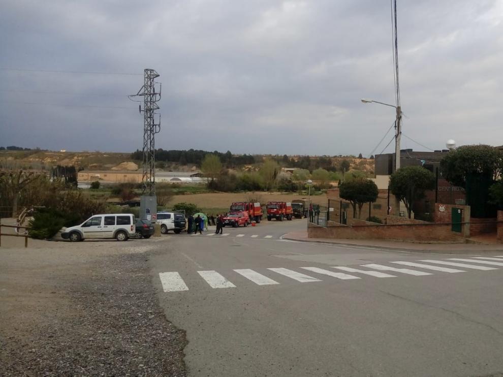 La UME ha realizado labores de desinfección en la residencia de Sariñena ante el coronavirus