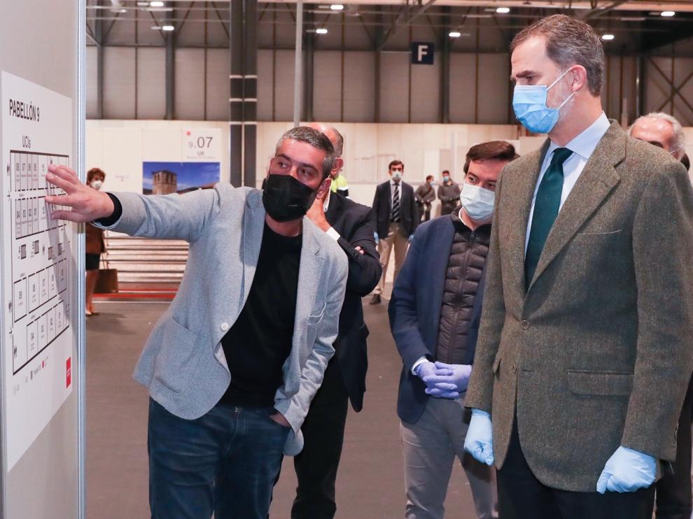 El rey, del hospital Ifema "Es fuente de esperanza para la moral de España"