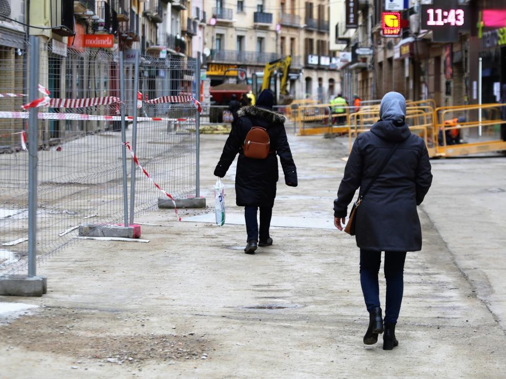 La continuidad de las obras del Coso Bajo y del paseo de Ramón y Cajal de Huesca depende de las empresas