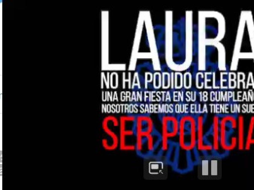 Laura, una joven oscense aspirante a Policía, recibió la felicitación de sus futuros compañeros