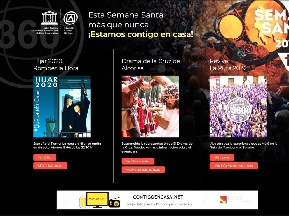Aragón TV muestra la Semana Santa a través de un dispositivo