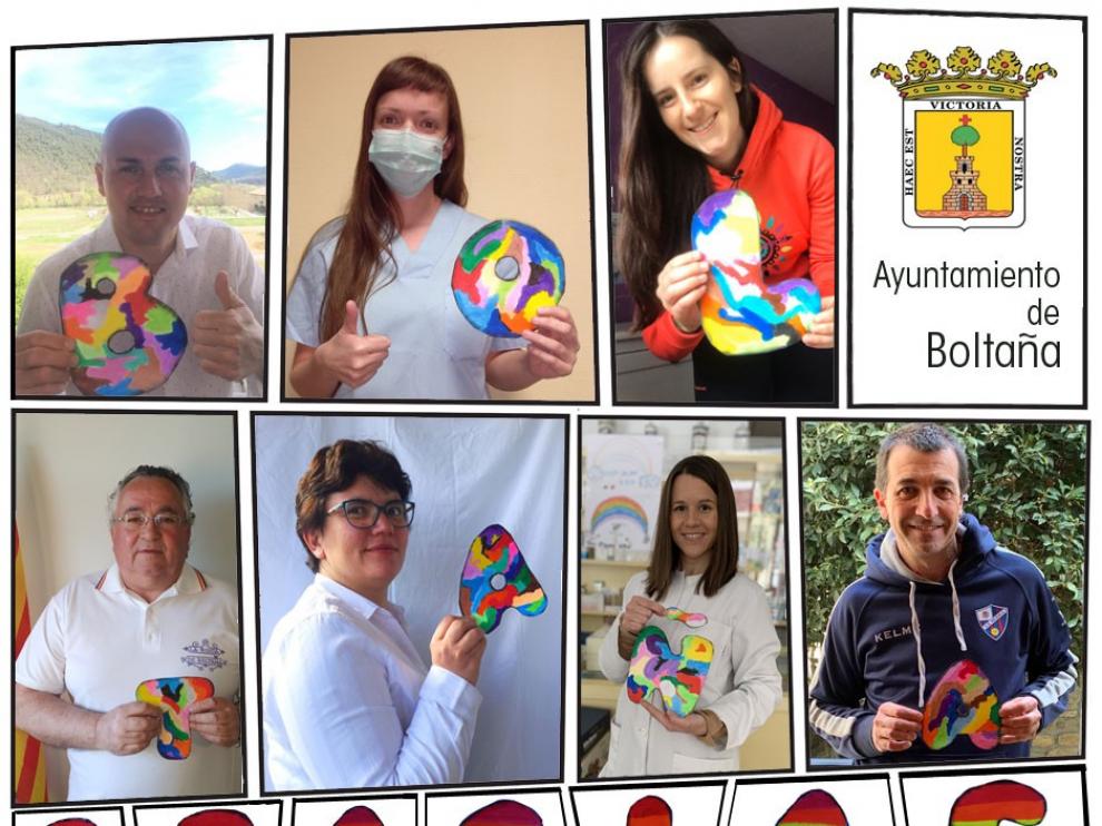 Boltaña mantiene la ilusión de sus vecinos durante el confinamiento por el coronavirus con un agradecimiento