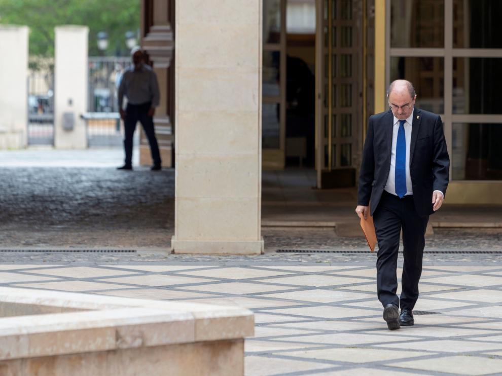 Javier Lambán insiste en el mensaje de la unidad durante la crisis del coronavirus