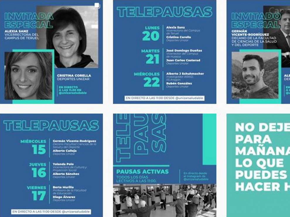 Profesionales de Unizar dirigen pausas activas para los teletrabajadores