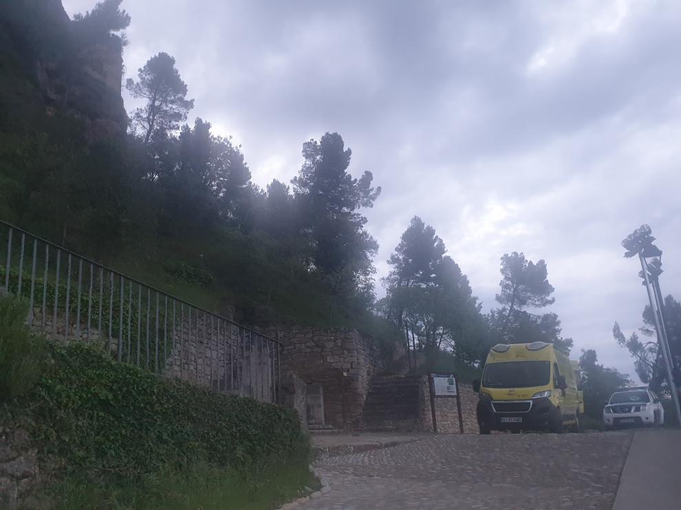 Agentes del Greim rescatan en la Peña del Morral de Graus a un hombre de 76 años que se ha saltado el confinamiento