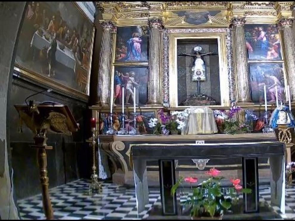 Los oscenses tienen la capilla del Santo Cristo de los Milagros a un clic
