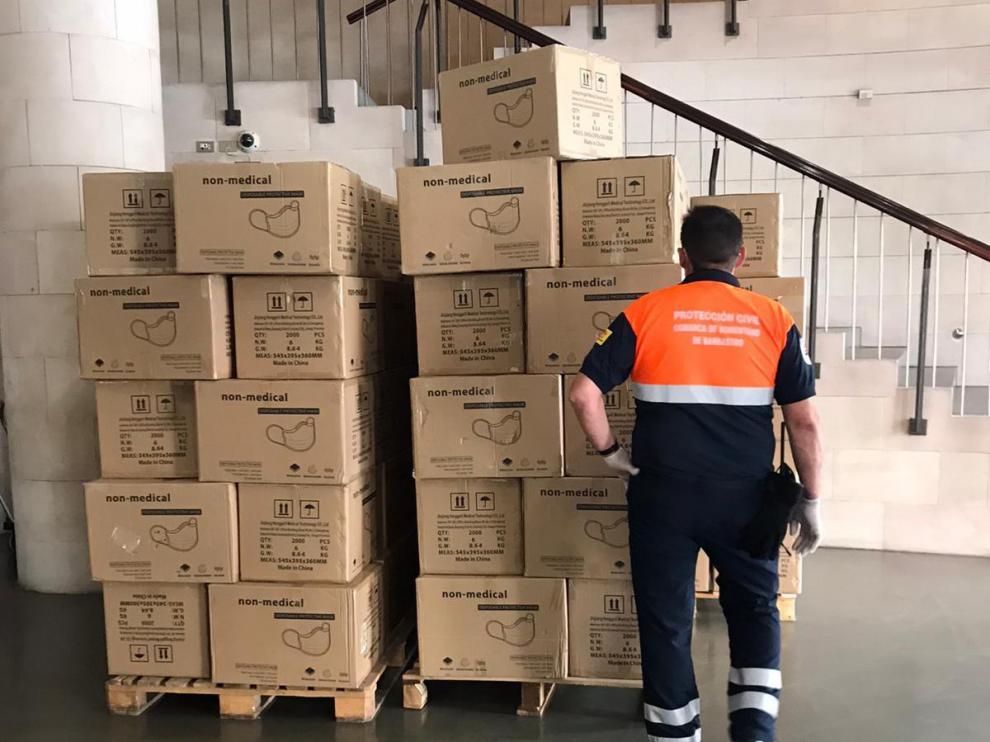 La comarca del Somontano recibe más de 20.000 mascarillas para repartir entre la población