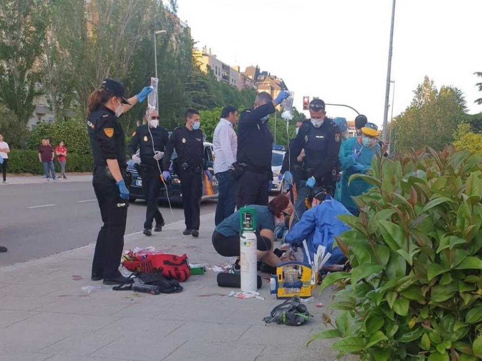 Permanecen ingresados en San Jorge el guardia civil y su hija que fueron apuñalados en Huesca