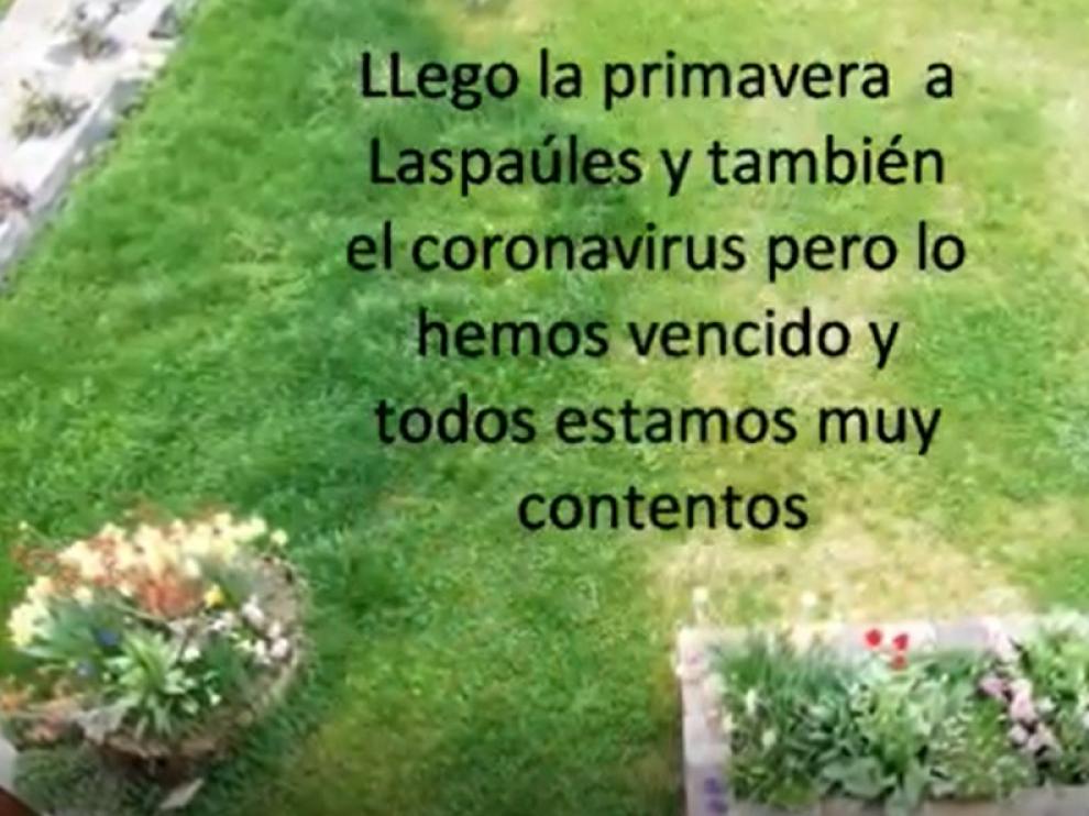 Un video une a los habitantes de Laspaúles después de unos cuantos días sin verse