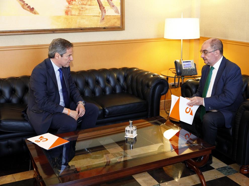 Javier Lambán y Daniel Pérez avanzan prioridades en la superación de la pandemia