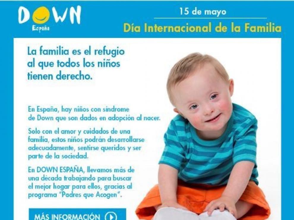 Down España defiende que la familia es el refugio al que los niños tienen derecho