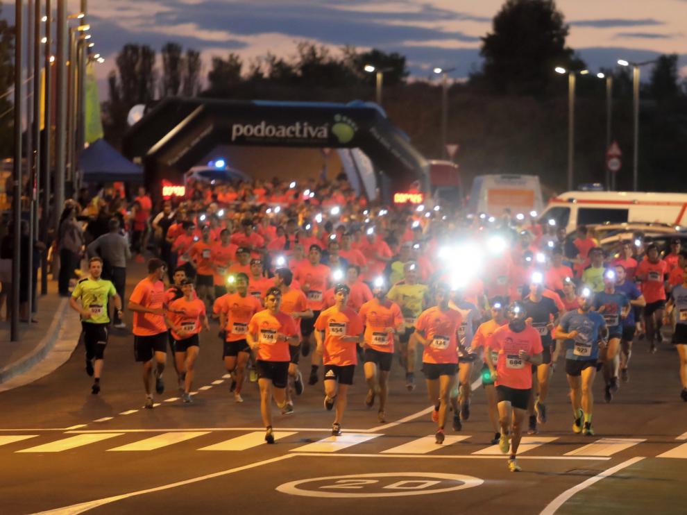 La Carrera Nocturna de Huesca "muta" con la alerta sanitaria