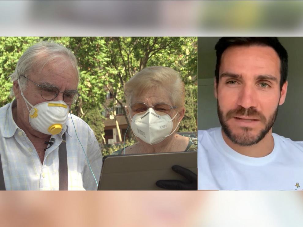 Saúl Craviotto y Karina sorprenden a nuestros "Queridos yayos" en Aragón TV
