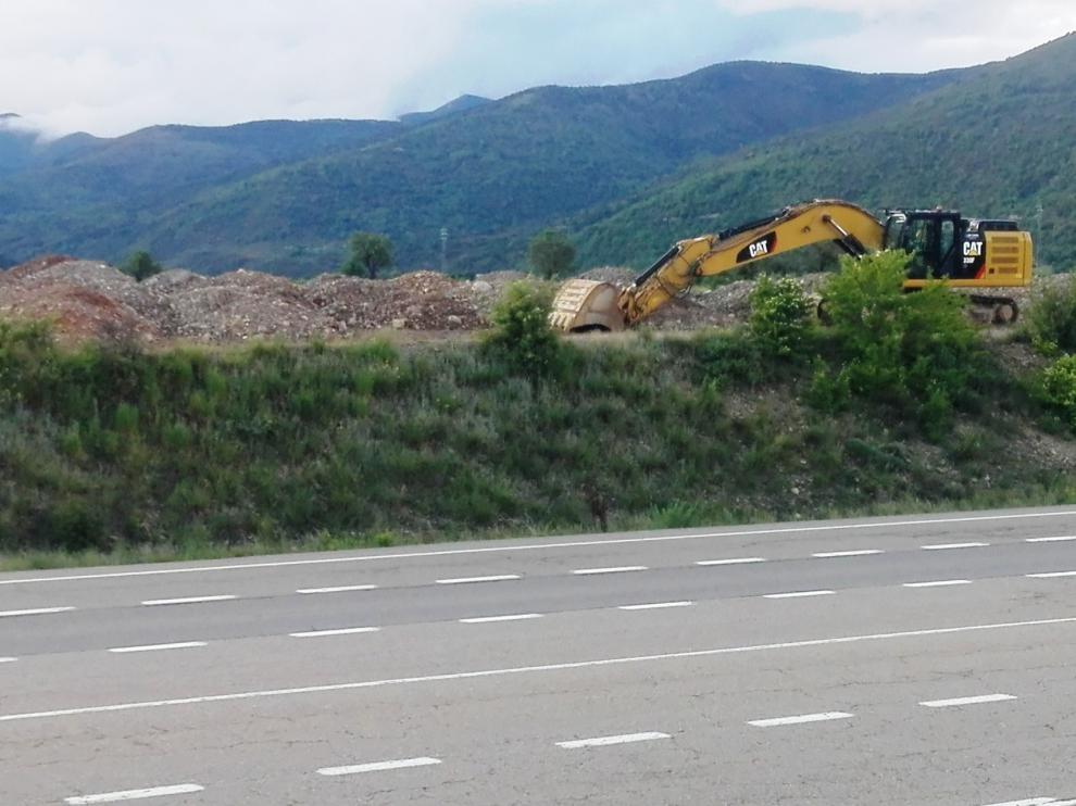 Avanzan las obras de la autovía a su paso por Sabiñánigo
