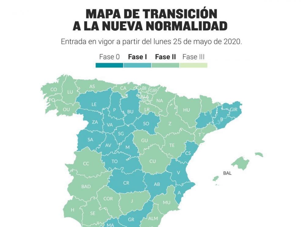 Las tres provincias aragonesas pasan este lunes a la Fase 2 de la Desescalada