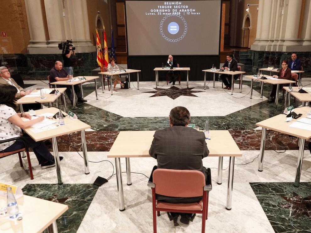 La DGA y el tercer sector analizan la situación creada por la pandemia