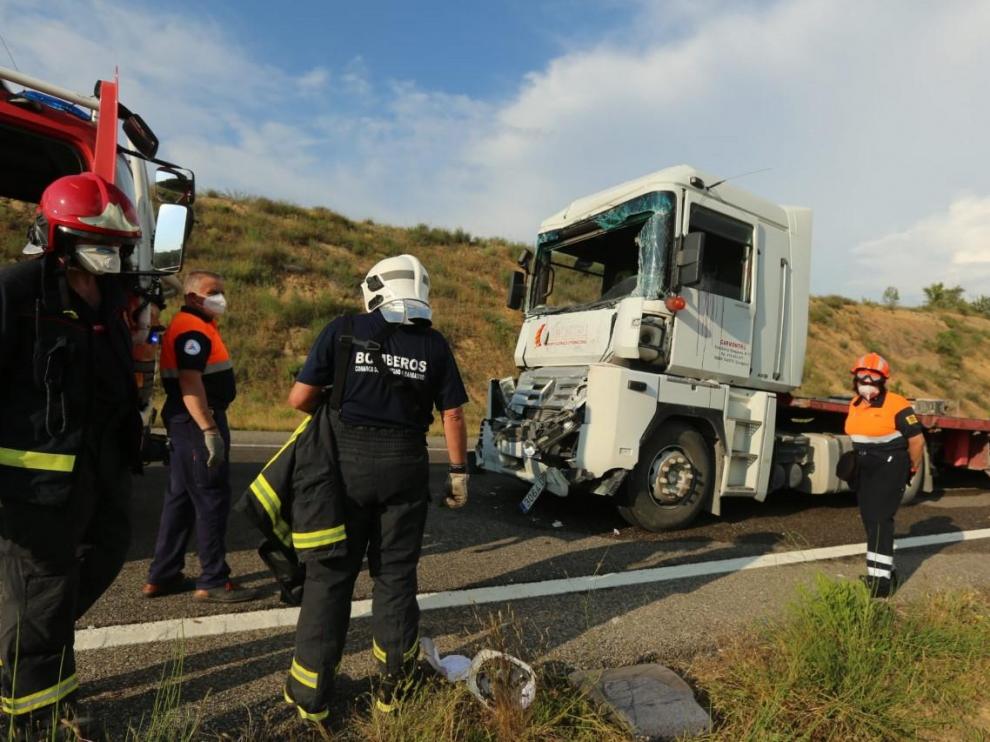 Reabierta la autovía A-22 a la altura de Peraltilla después de estar tres horas cerrada