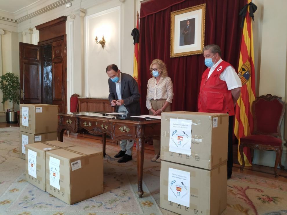 El Gobierno distribuye en Aragón 82.500 mascarillas para ONGs
