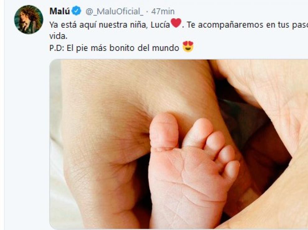 Malú y Albert Rivera anuncian el macimiento de su hija Lucía