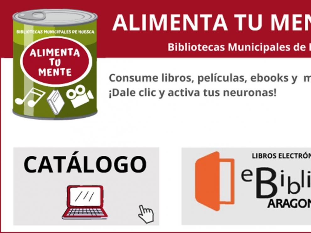 'Alimenta tu mente' es la nueva campaña de las bibliotecas de Huesca