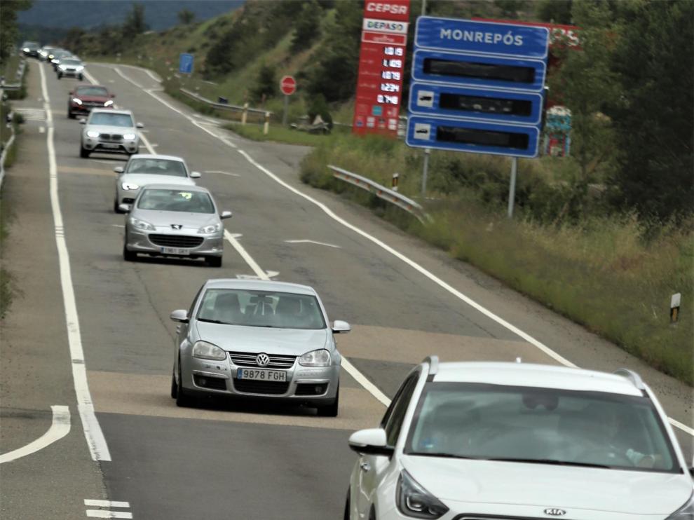 Tráfico fluido este sábado en la provincia de Huesca en dirección al Pirineo