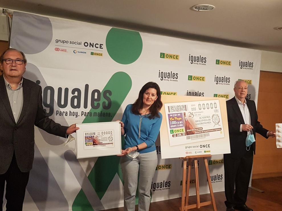 La Academia Aragonesa de Gastronomía, en el cupón de la Once del lunes 22