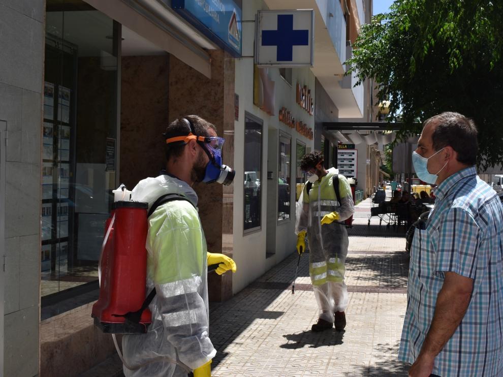 El Ayuntamiento de Monzón vuelve a intensificar la desinfección de la ciudad