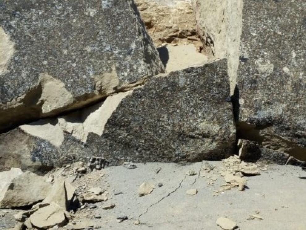 El cierre de la carretera entre Abiego-Azlor se prolongará 3 semanas