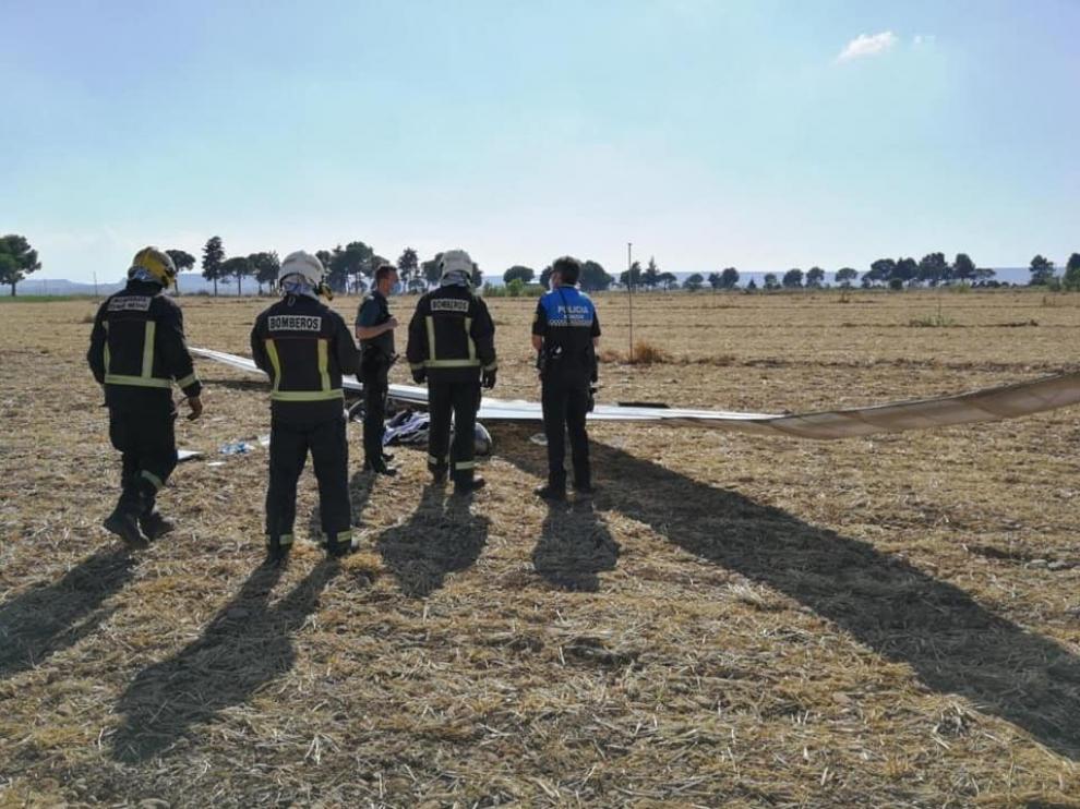 Una persona herida en un accidente de ala delta en Conchel al chocar con un tendido eléctrico