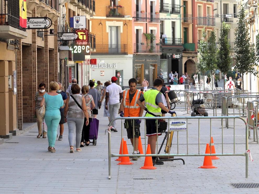 Las obras del Coso Bajo de Huesca, a buen ritmo