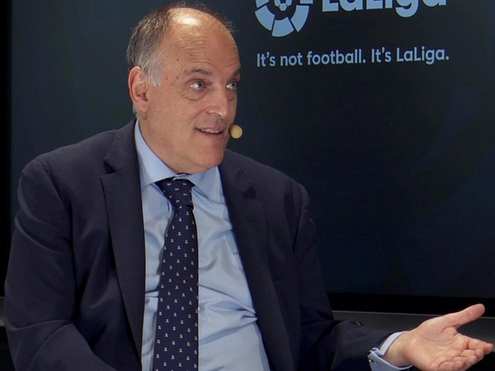 Javier Tebas: "La señal con público virtual se ve seis veces más que la real"