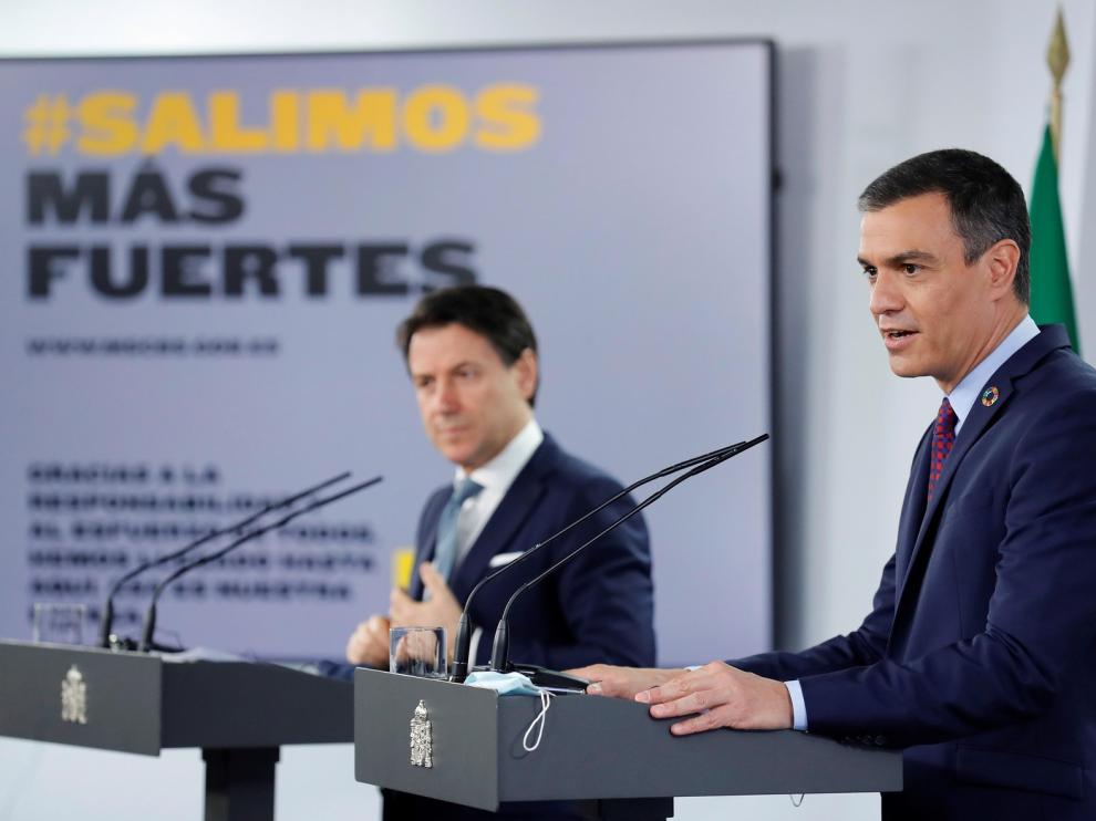 Conte y Sánchez piden a la UE ayudas directas y osadía ante la crisis