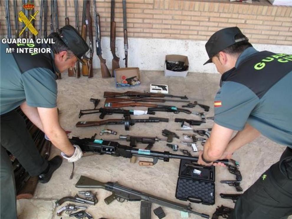 La Guardia Civil destruyó en Huesca más de 700 armas durante 2019