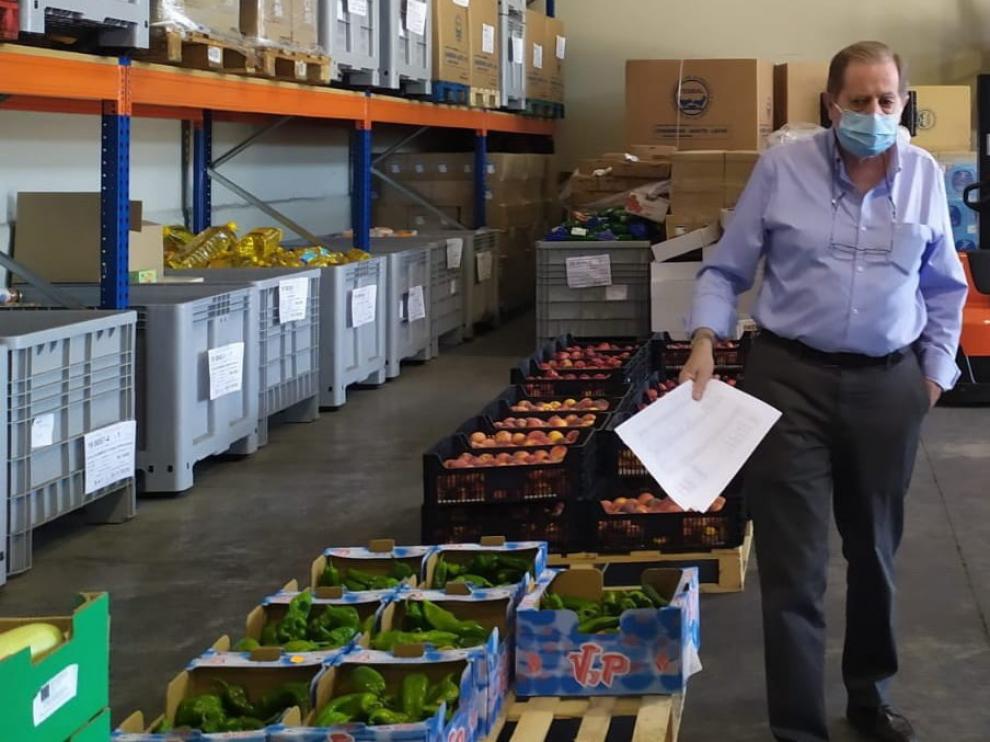 Luis Artero Canals, tesorero y secretario del Banco de Alimentos: "Abril sobre todo fue muy duro, con 70 lotes de alimentos diarios"