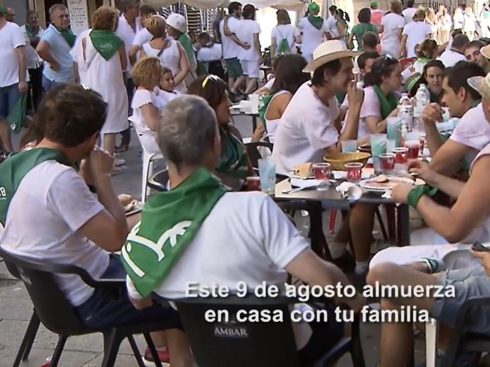 Las instituciones llaman en un vídeo a vivir de forma responsable en Huesca las fechas de San Lorenzo