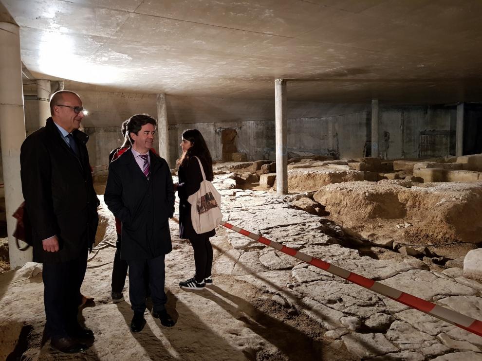 Aragón inicia los trámites para declarar BIC los restos romanos del Círculo Católico de Huesca