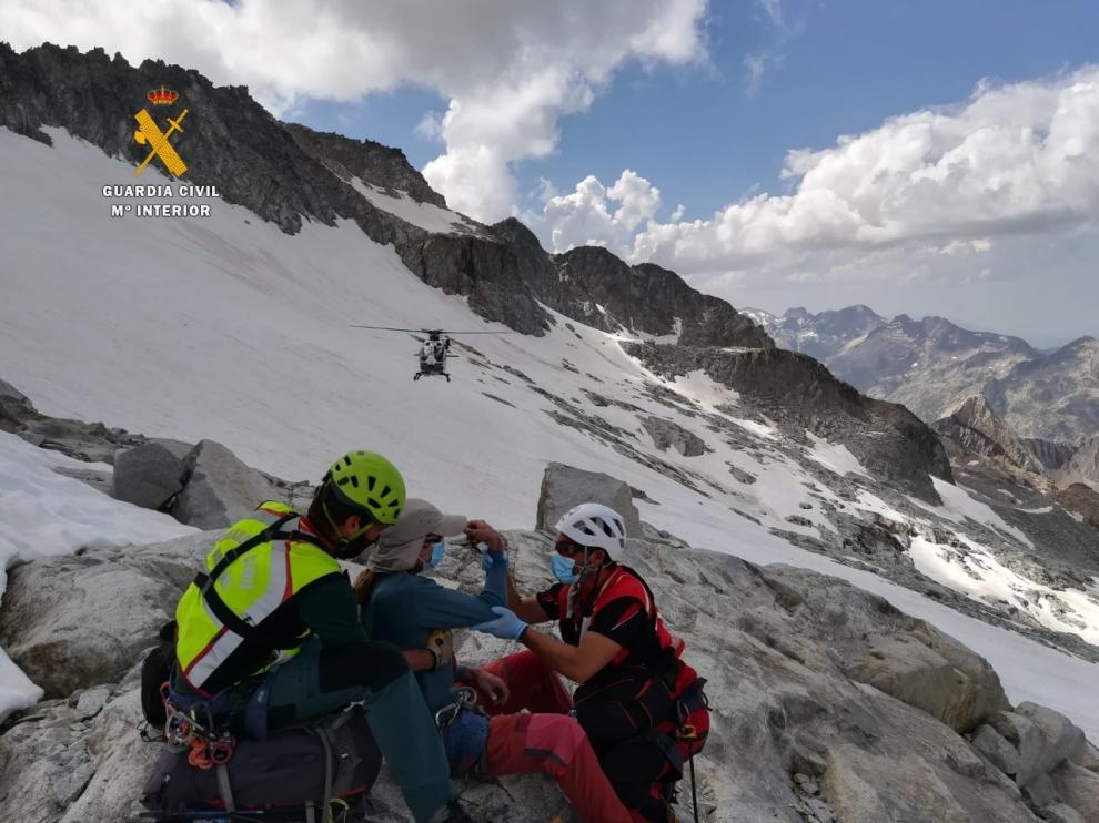 La Guardia Civil rescata en la provincia de Huesca a 25 personas en solo 4 días