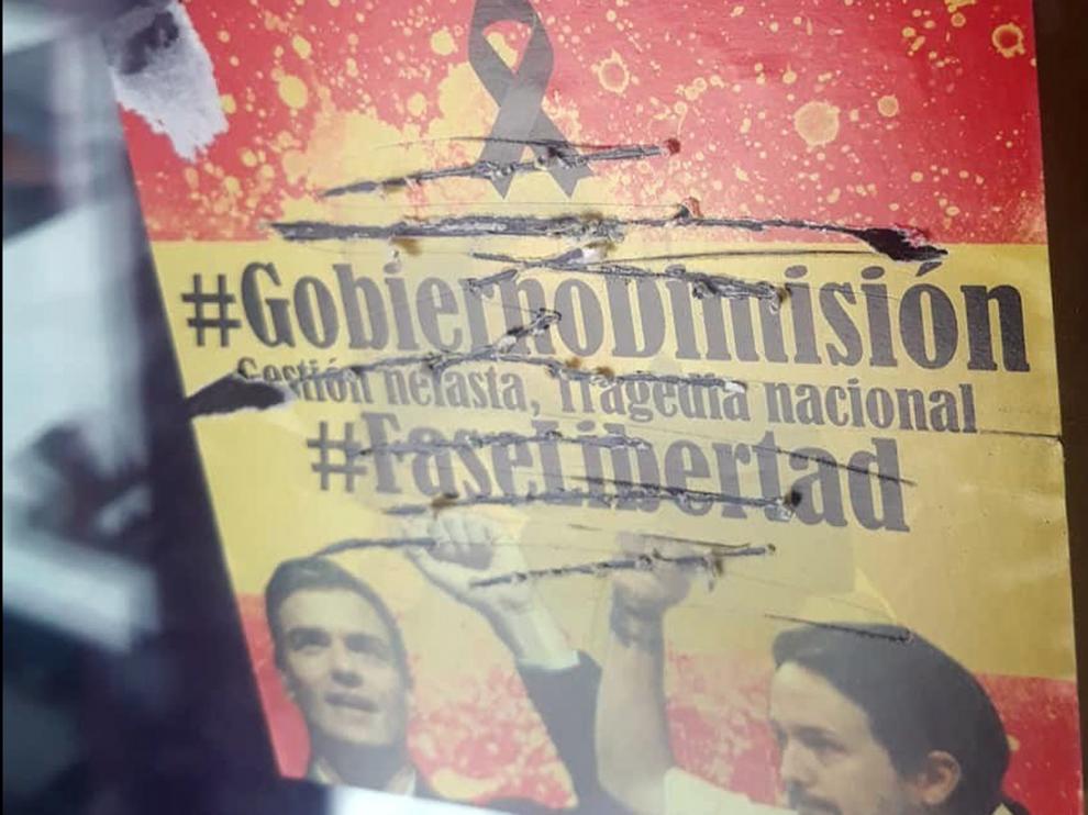 CHA condena un acto vandálico en su sede de Jaca