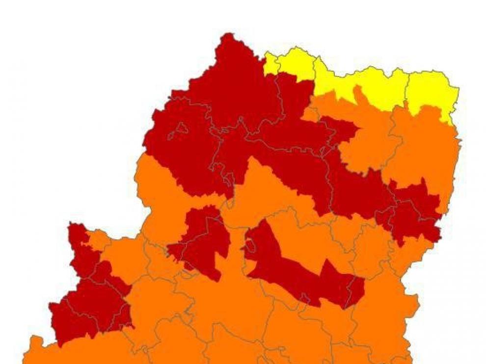 Alerta roja por peligro de incendios forestales en el Pirineo y Somontano
