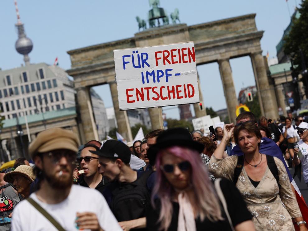 La marcha negacionista de Berlín proclama el fin de la pandemia