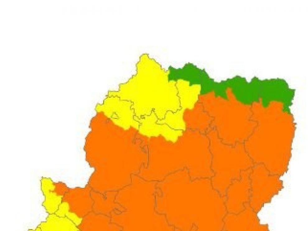 Alerta naranja por peligro de incendios forestales en el Pirineo y Somontano