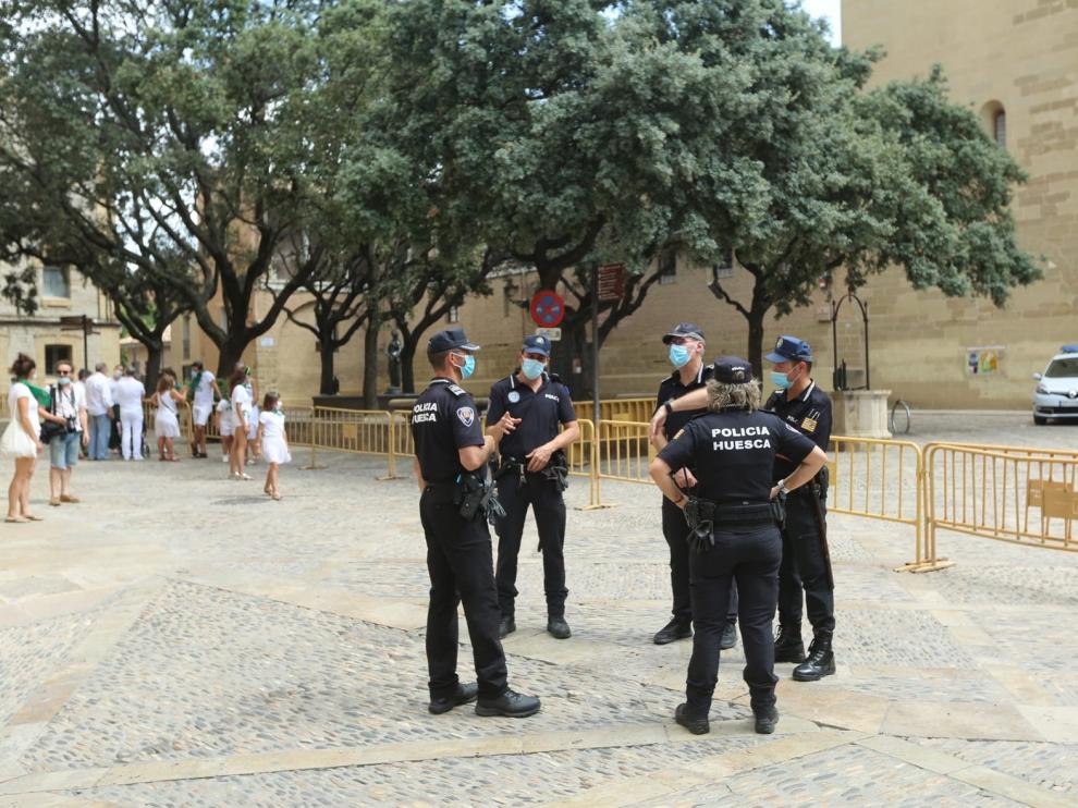 Más de 30 denuncias en Huesca por no llevar mascarilla y por agrupaciones