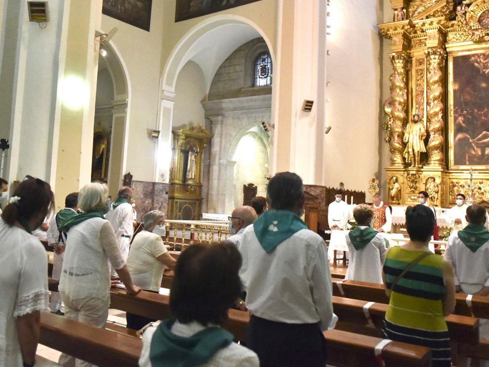 La Cofradía de San Lorenzo celebró su anual misa del 11 de agosto en Huesca