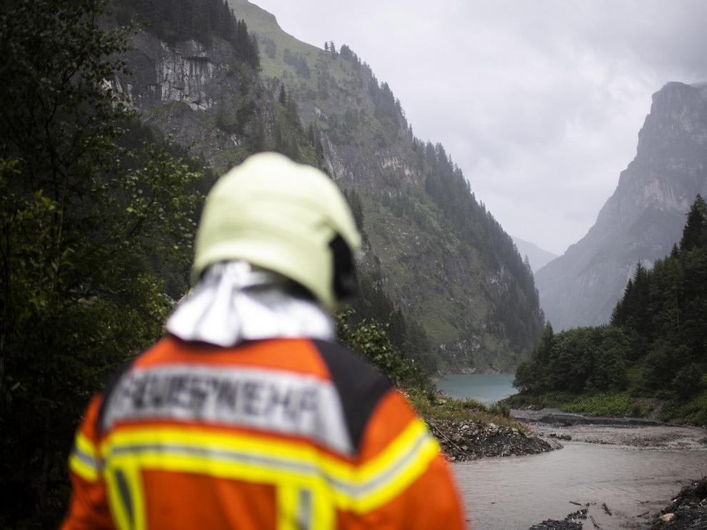 Interrumpida por la lluvia la búsqueda del barranquista español desaparecido en Suiza