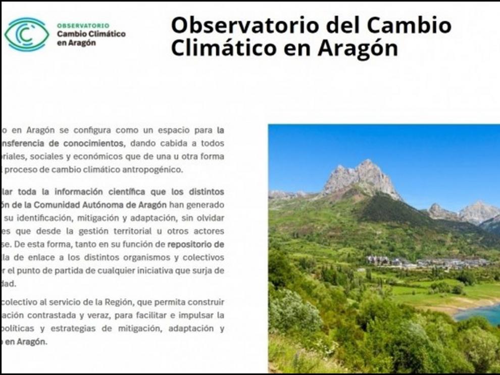 La web del Observatorio del Cambio Climático se abre a los investigadores
