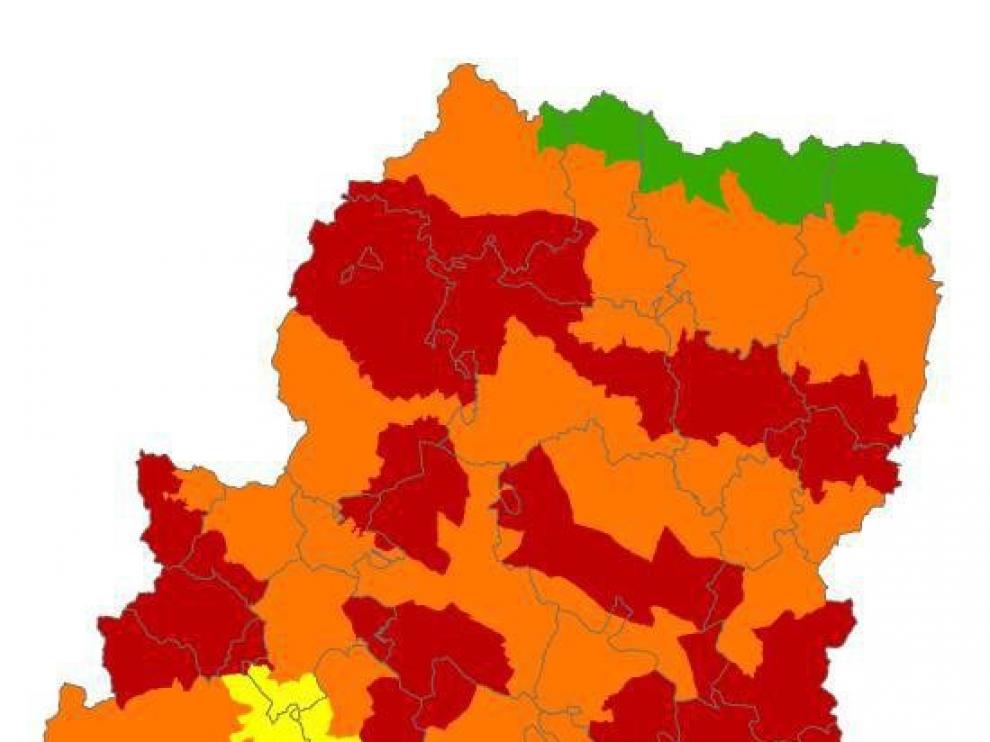 Se activa la alerta roja de peligro de incendios forestales en el Prepirineo y el Somontano