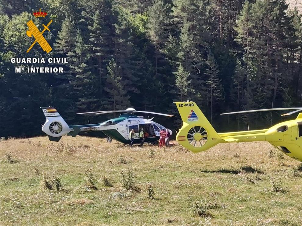 La Guardia Civil rescata en las montañas de Huesca a 25 personas en cuatro días