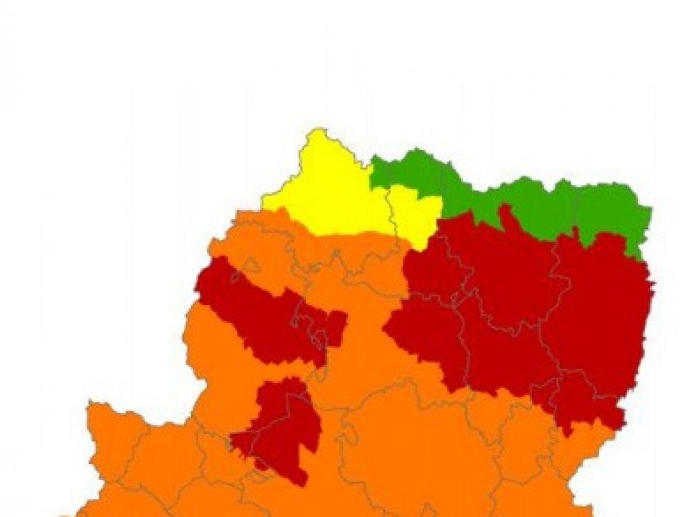 Alerta roja por peligro de incendios en el Pirineo oriental, Somontano y prepirineo este domingo