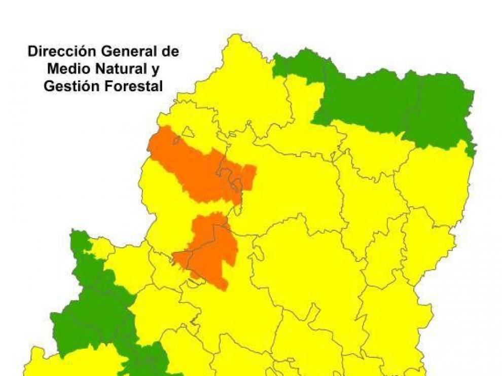Alerta naranja por peligro de incendios en el Somontano Oriental