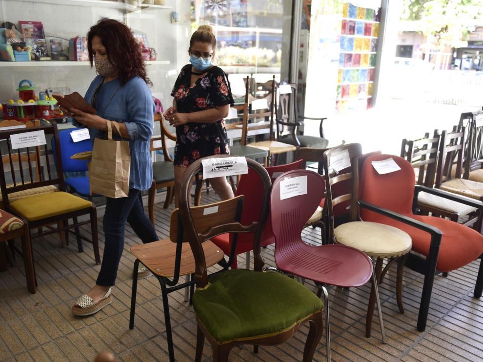 Buen comienzo de la semana de "La silla solidaria" de Cáritas